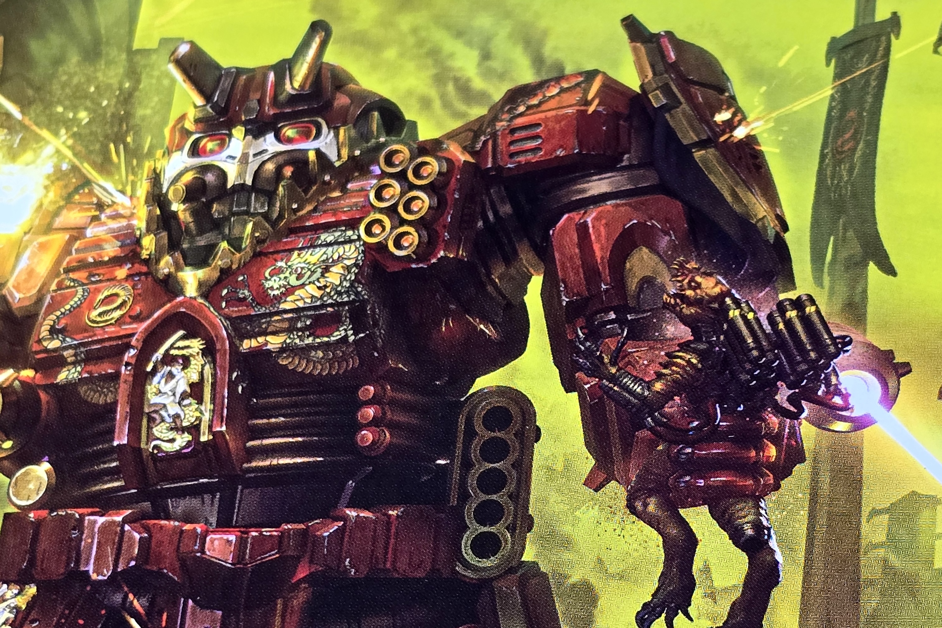 A closeup of the Gothic Atlas from the BattleTech Gothic cover
